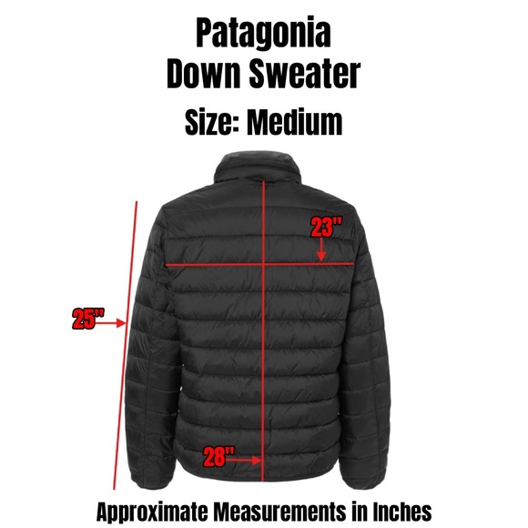Patagonia Down Sweater Jacket Mens Medium Red Quilted Puffer Logo Gorpcore - Picture 2 of 11